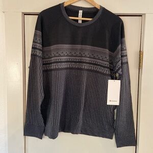 NWT Lululemon Rest Less Relaxed Pullover XL Black Charcoal